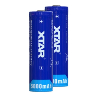 2 stuks XTAR 21700 Li-ion batterij (3.6 V, 4900 mAh, 10A) AXS00004
