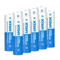 XTAR 10 stuks XTAR 14500 oplaadbare lithium batterijen (3.7 V, 2A, 1200 mAh)  AXT00075