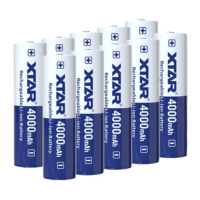 XTAR 10 stuks XTAR 18650 oplaadbare lithium batterijen (3.6 V, 4000 mAh, 10A)  AXT00079