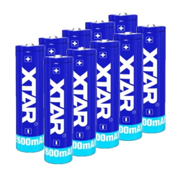 10 stuks XTAR 18650 oplaadbare lithium batterijen (3.7 V, 2600 mAh, 5A) AXT00034 - 1