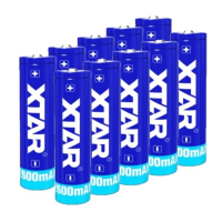 10 stuks XTAR 18650 oplaadbare lithium batterijen (3.7 V, 2600 mAh, 5A) AXT00034