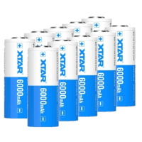 XTAR 10 stuks XTAR 26650 oplaadbare lithium batterijen (3.6 V, 6000 mAh, 10A)  AXT00091