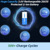 XTAR 10 stuks XTAR 26650 oplaadbare lithium batterijen (3.6 V, 6000 mAh, 10A)  AXT00091 - 3