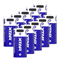 10 stuks XTAR RCR123A / 16340 USB-C oplaadbare lithium batterijen (3.6 V, Li-ion, 900 mAh, 2.7A) AXT00147