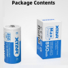 2 stuks XTAR RCR123A / 16340 oplaadbare lithium batterijen (3.6 V, Li-ion, 850 mAh, 2.5A) AXT00081 - 2