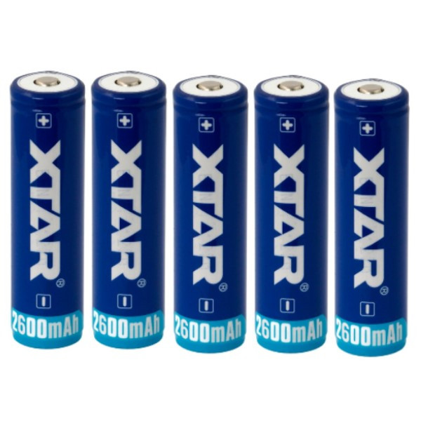 XTAR 5 x XTAR 18650 batterij (3.7 V, 2600 mAh, 5A)  AXT00037 - 1