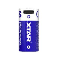 XTAR RCR123A / 16340 USB-C oplaadbare lithium batterij (3.6 V, Li-ion, 900 mAh, 2.7A) AXT00144