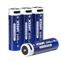 XTAR USB-C Oplaadbare AA 1,5V Li-ion Batterijen (4 stuks, 2450 mAh, 4100 mWh) AXT00172