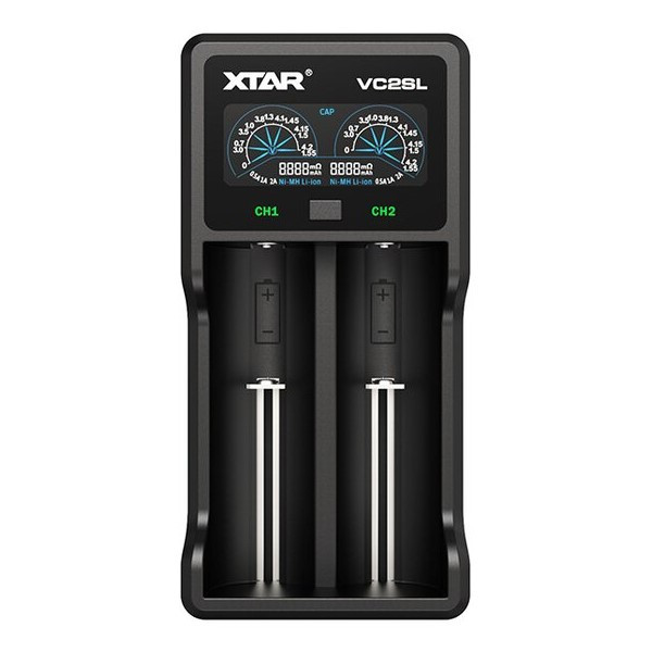XTAR VC2SL USB-C 2-slots oplader voor Li-ion / Ni-Mh Batterijen AXT00044 - 1