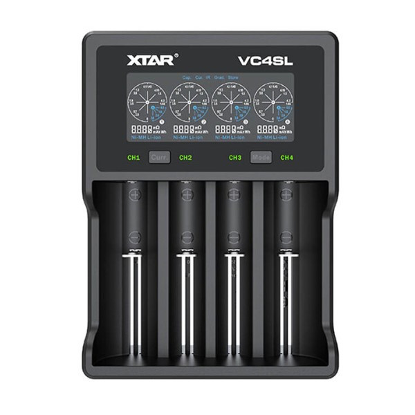 XTAR VC4SL USB-C 4-slots oplader voor Li-ion / Ni-Mh Batterijen AXT00045 - 1