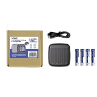 XTAR oplaadbare AAA 1.5V li-ion batterijen inclusief lader (4 stuks, 680 mAh)  AXT00096