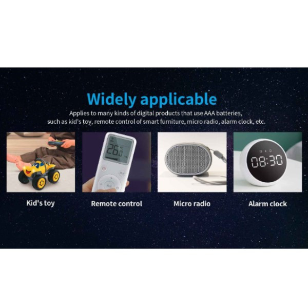XTAR oplaadbare AAA 1.5V li-ion batterijen inclusief lader (4 stuks, 680 mAh)  AXT00096 - 7
