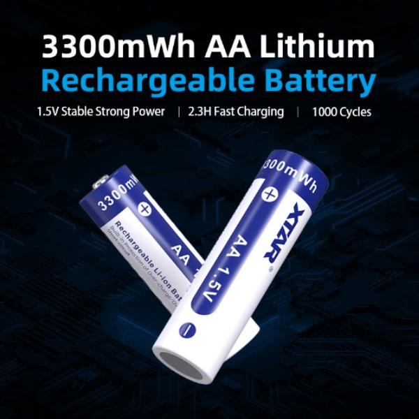 XTAR oplaadbare AA 1.5V li-ion batterijen inclusief lader (4 stuks, 2000 mAh)  AXT00097 - 4