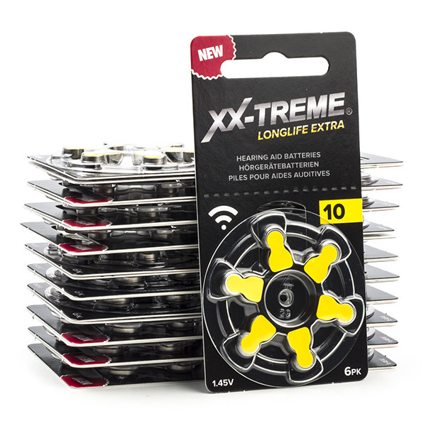 XX-TREME Longlife Extra 10 / PR70 / Geel gehoorapparaat batterij 120 stuks (123accu huismerk)  A1200022 - 1