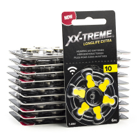 XX-TREME Longlife Extra 10 / PR70 / Geel gehoorapparaat batterij 120 stuks (123accu huismerk)  A1200022