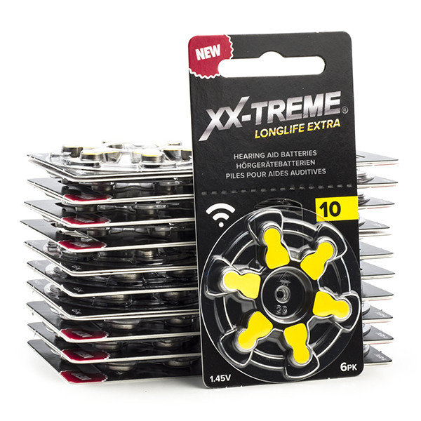 XX-TREME Longlife Extra 10 / PR70 / Geel gehoorapparaat batterij 120 stuks A1200022 - 1
