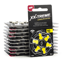 XX-TREME Longlife Extra 10 / PR70 / Geel gehoorapparaat batterij 120 stuks A1200022