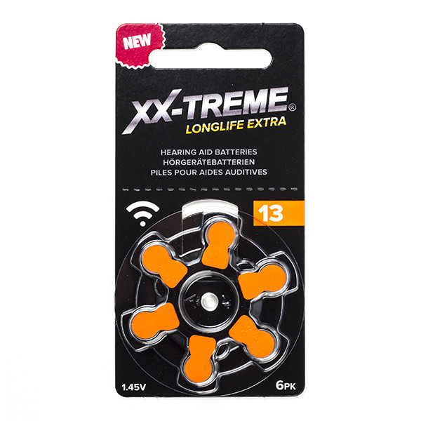 XX-TREME Longlife Extra 13 / PR48 / Oranje gehoorapparaat batterij 6 stuks (123accu huismerk)  A1200019 - 1