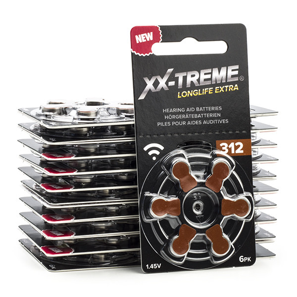 XX-TREME Longlife Extra 312 / PR41 / Bruin gehoorapparaat batterij 120 stuks A1200017 - 1