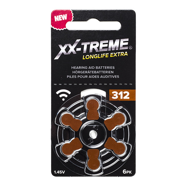XX-TREME Longlife Extra 312 / PR41 / Bruin gehoorapparaat batterij 6 stuks (123accu huismerk)  A1200018 - 1