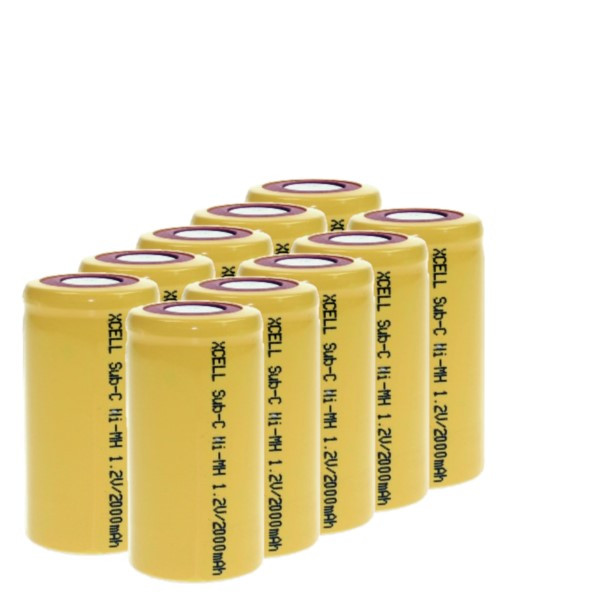 Xcell Oplaadbare SC / Sub-C / X2000SCR Ni-MH batterij (10 stuks, 2000 mAh) AXC00003 - 1