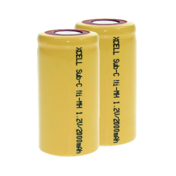Xcell Oplaadbare SC / Sub-C / X2000SCR Ni-MH batterij (2 stuks, 2000 mAh) AXC00004 - 1