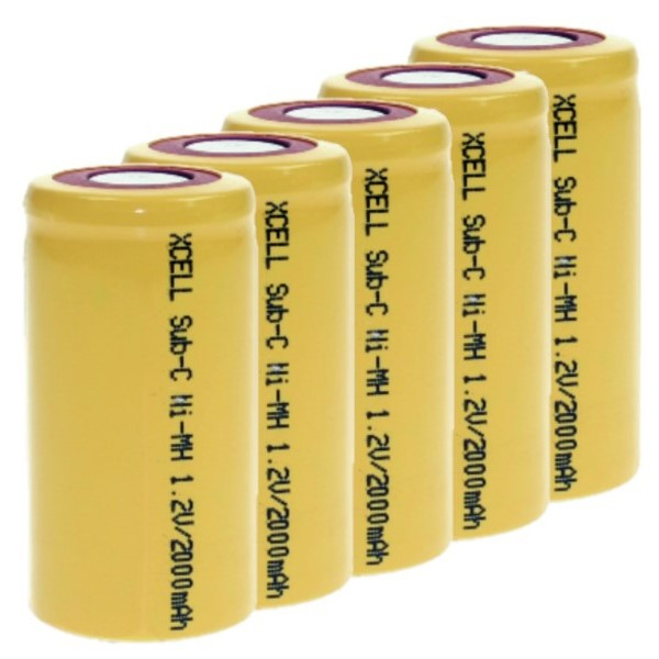 Xcell Oplaadbare SC / Sub-C / X2000SCR Ni-MH batterij (5 stuks, 2000 mAh) AXC00002 - 1