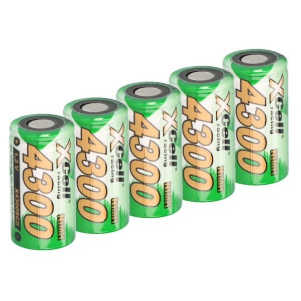 Xcell Oplaadbare SC / Sub-C / X4300SCR Ni-MH batterij (5 stuks, 4300 mAh) AXC00014 - 1