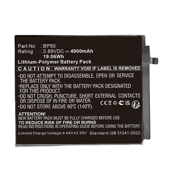 Xiaomi BP50 accu (3.89 V, 4900 mAh, 123accu huismerk)  AXI00192 - 1