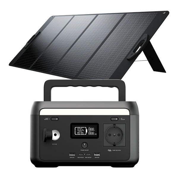 Xtorm Draagbare Slimme Power Station (204Wh / 300W / 500W Piek) + Xtorm Opvouwbaar Zonnepaneel (200W) AXT00130 - 1