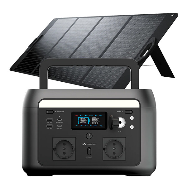 Xtorm Draagbare Slimme Power Station (512Wh / 600W / 1000W Piek) + Xtorm Opvouwbaar Zonnepaneel (200W) AXT00134 - 1