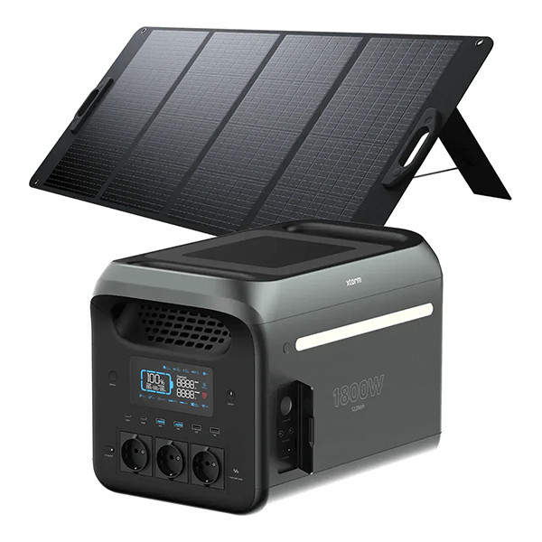 Xtorm Draagbare Slimme Pro Power Station (1229Wh / 1800W / 3000W Piek) + Xtorm Opvouwbaar Zonnepaneel (200W) AXT00128 - 1