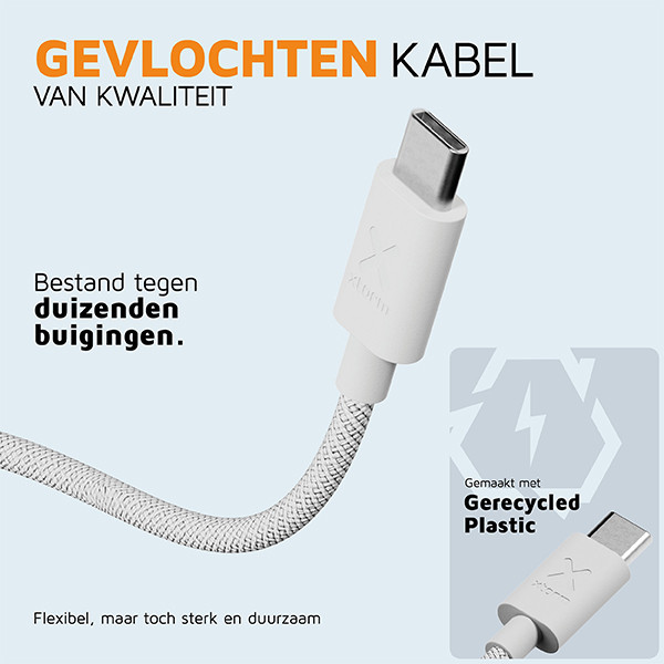 Xtorm Go2 USB-C naar USB-C kabel 1 meter (100W, wit) AXT00104 - 7