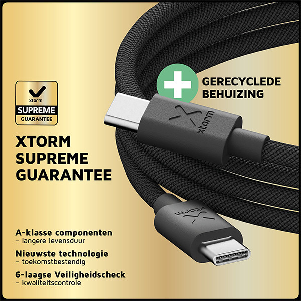 Xtorm Go2 USB-C naar USB-C kabel 1 meter (100W, zwart) AXT00105 - 8