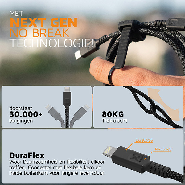 Xtorm Next Gen USB naar Lightning 3 meter (12W, zwart) AXT00102 - 7