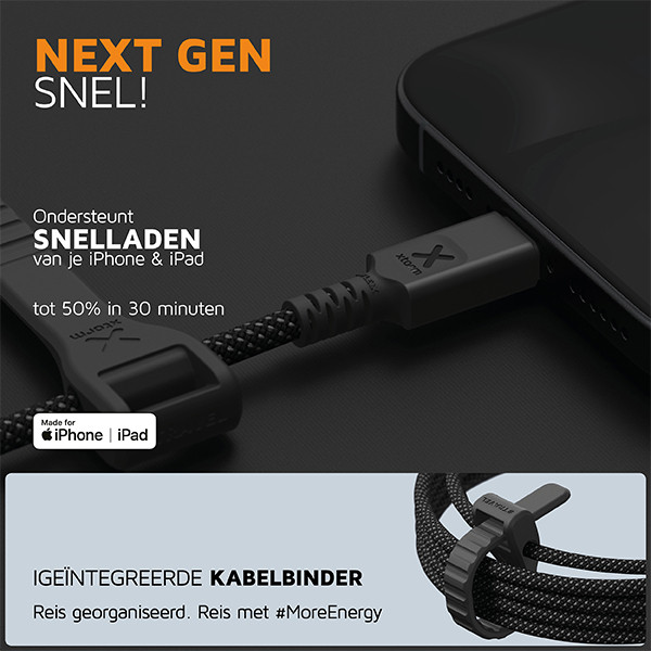 Xtorm Next Gen USB naar Lightning 3 meter (12W, zwart) AXT00102 - 8