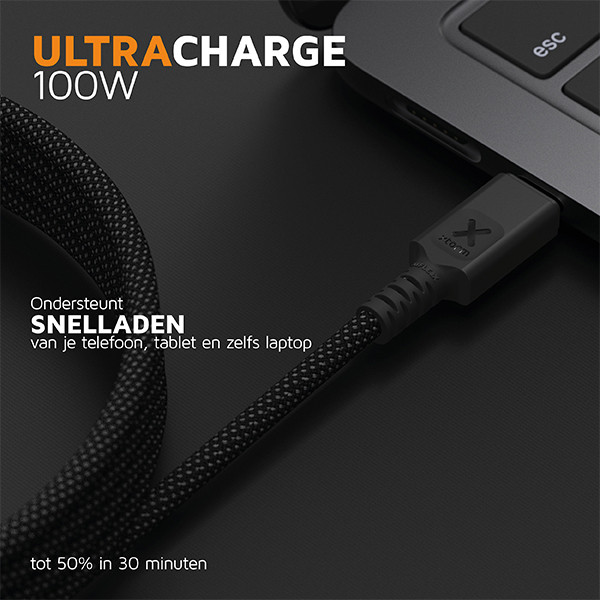 Xtorm TravelPro Magnetic USB-C naar USB-C 1 meter (100W, zwart) AXT00101 - 7