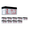 10 Stuks: Yuasa NP1.2-12 VRLA AGM Loodaccu's (12 V 1.2 Ah, F1 terminal) AYU00081 - 1
