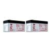 2 Stuks: Yuasa NP1.2-12 VRLA AGM Loodaccu's (12 V 1.2 Ah, F1 terminal) AYU00079 - 1