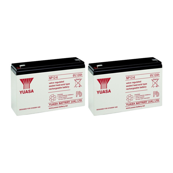 2 Stuks: Yuasa NP1.2-6 VRLA AGM Loodaccu's (6 V 1.2 Ah, F1 terminal) AYU00107 - 1
