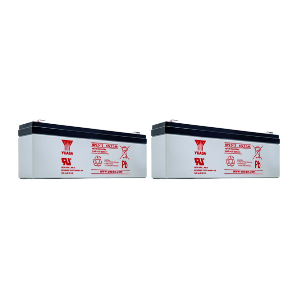 2 Stuks: Yuasa NP2.3-12 VRLA AGM Loodaccu's (12 V 2.3 Ah, F1 terminal) AYU00093 - 1