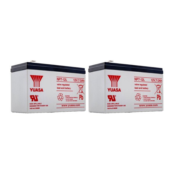 2 Stuks: Yuasa NP7-12L VRLA AGM Loodaccu's (12 V 7 Ah, F2 terminal) AYU00131 - 1