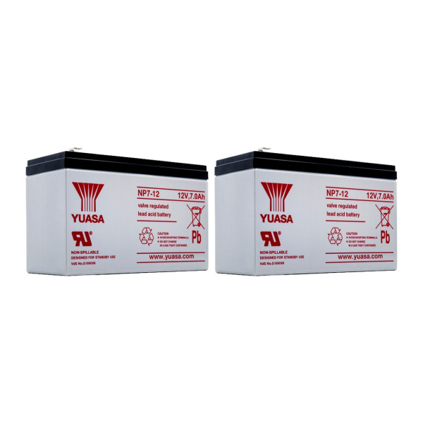 2 Stuks: Yuasa NP7-12 VRLA AGM Loodaccu's (12 V 7 Ah, F1 terminal) AYU00063 - 1