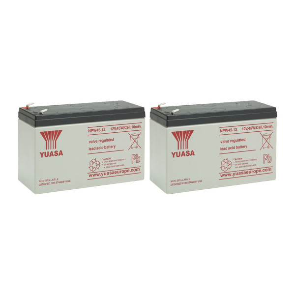 2 Stuks: Yuasa NPW45-12 VRLA AGM Loodaccu's (12 V 7.5 Ah, F2 terminal) AYU00140 - 1