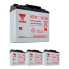 4 Stuks: Yuasa NP18-12B VRLA AGM Loodaccu's (12 V 18 Ah, M5 terminal) AYU00156 - 1