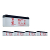 5 Stuks: Yuasa NP2.3-12 VRLA AGM Loodaccu's (12 V 2.3 Ah, F1 terminal) AYU00094 - 1