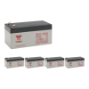 5 Stuks: Yuasa NP3.2-12 VRLA AGM Loodaccu's (12 V 3.2 Ah, F1 terminal) AYU00114 - 1
