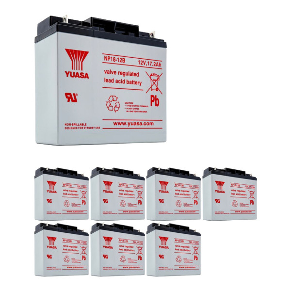 8 Stuks: Yuasa NP18-12B VRLA AGM Loodaccu's (12 V 18 Ah, M5 terminal) AYU00157 - 1