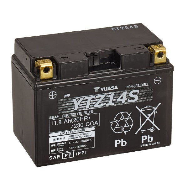 Yuasa AGM High Performance YTZ14S / 102216 accu (12V, 11.2Ah, 230A) AYU00042 - 1