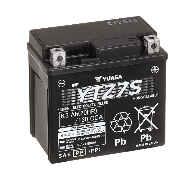 Yuasa AGM High Performance YTZ7S / 102223 accu (12V, 6Ah, 130A) AYU00037 - 1